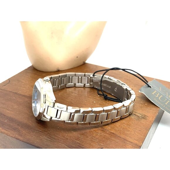 Bulova Women's Watch 96P250 Sutton Quartz Blue Dial Diamond Silver Steel 28mm - Picture 8 of 13